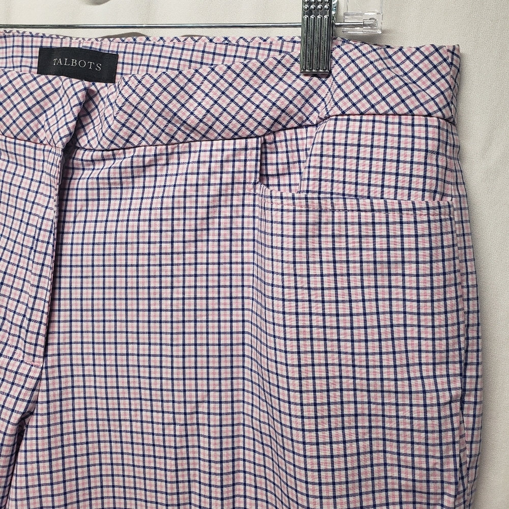 Talbots SZ 14 Signature Fit Plaid Capris - Picture 2 of 9